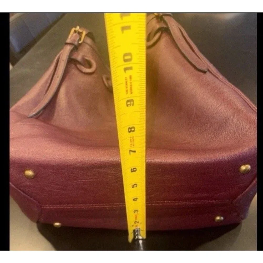 Ampere Large Oxblood Vegan Leather Shoppers Tote Shoulder Bag No Crossbody Strap